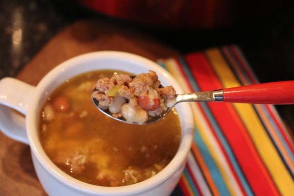 Crock Pot White Chili with Sausage__