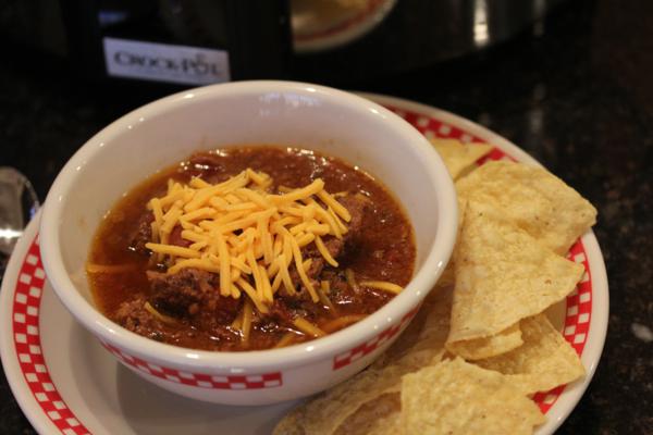 Slow Cooked Round Steak Chili-