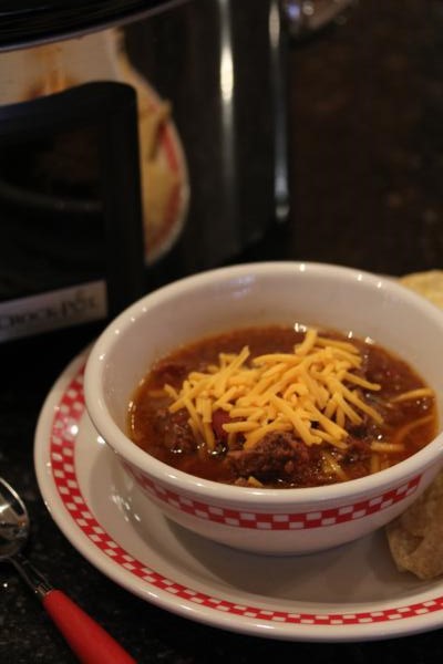 Slow Cooked Round Steak Chili__