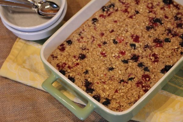 Triple Berry Baked Oatmeal-