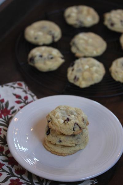 Gluten Free White Chocolate Cranberry Cookies__