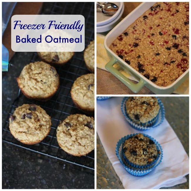 Freezer Friendly Baked Oatmeal