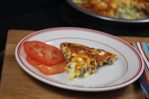 Crustless Bacon Cheeseburger Quiche-