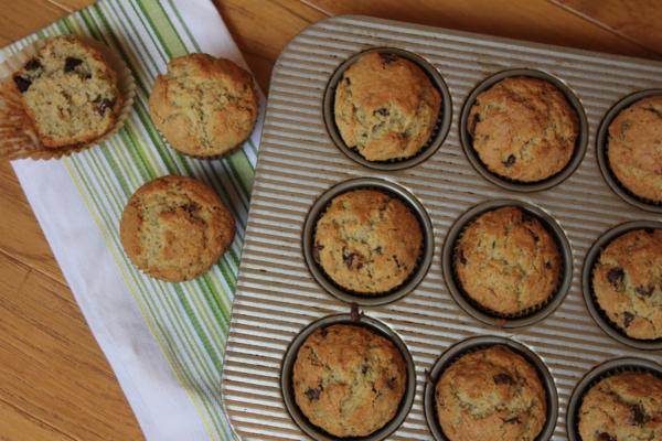 Chocolate Chip Zucchini Oatmeal Muffins