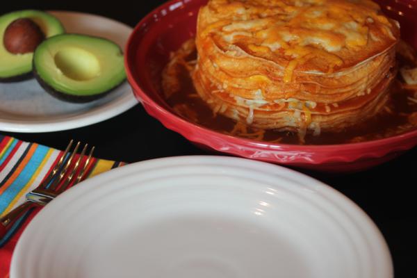 Layered Cheese Enchiladas