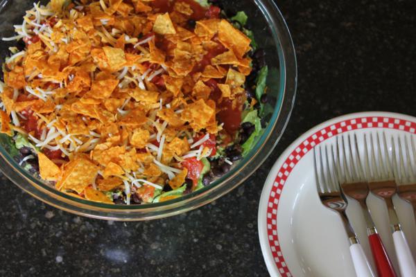 Spicy Layered Taco Salad-