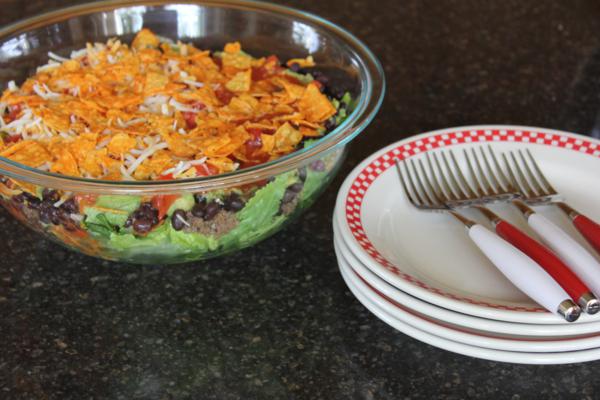 Spicy Layered Taco Salad