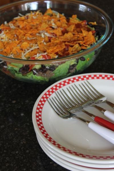 Spicy Layered Taco Salad_