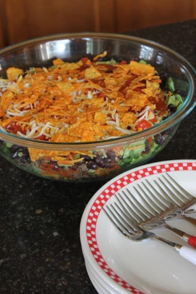 Spicy Layered Taco Salad__