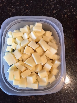 cubed cheese