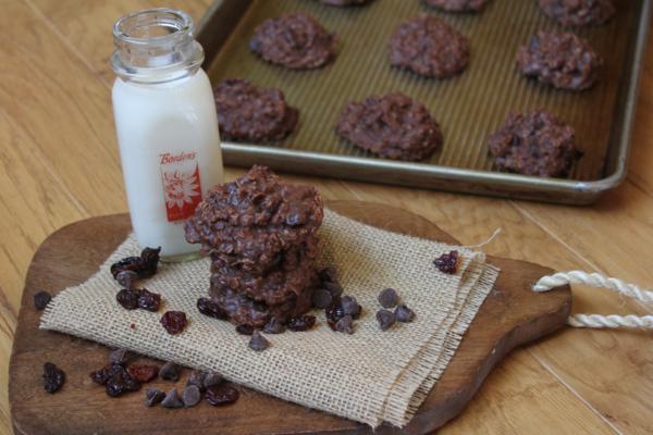 Chocolate Cherry No Bake Cookies