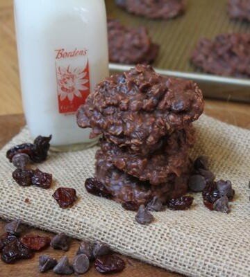 Chocolate Cherry No Bake Cookies