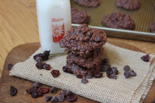 Chocolate Cherry No Bake Cookies_