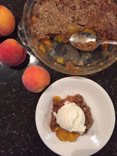 Microwave Peach Cobbler