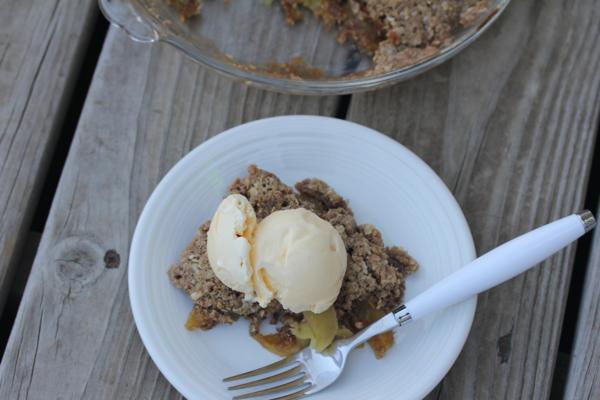 Microwave Apple Crisp