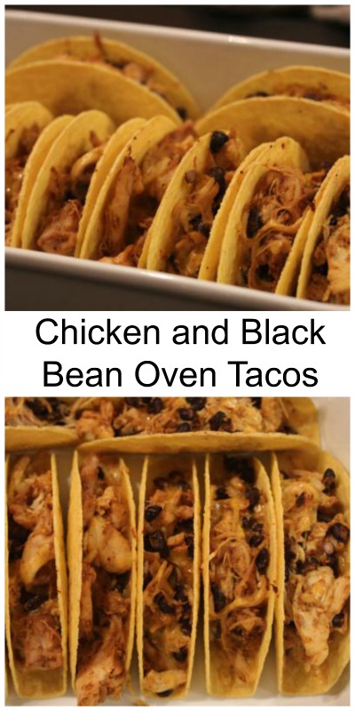 Chicken and Black Bean-Oven-Tacos