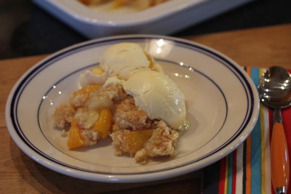 Peach Dump Cake without a Cake Mix