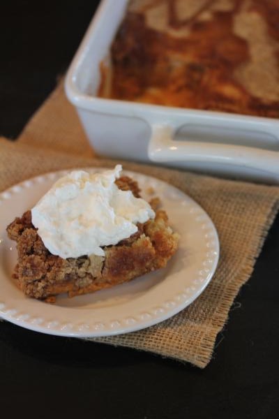 Pumpkin Dump Cake without the Mix__