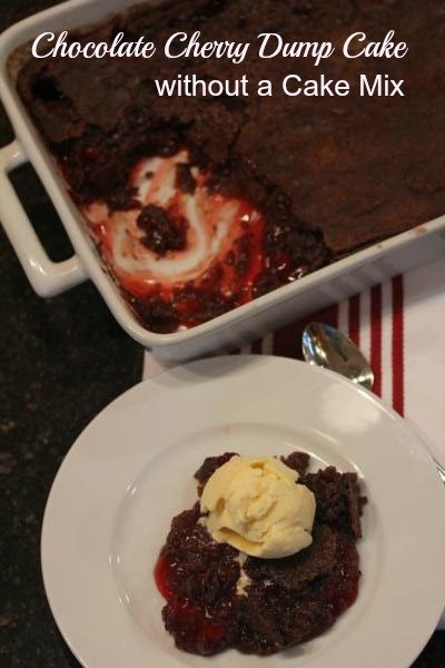 Chocolate Cherry Dump Cake without Cake Mix