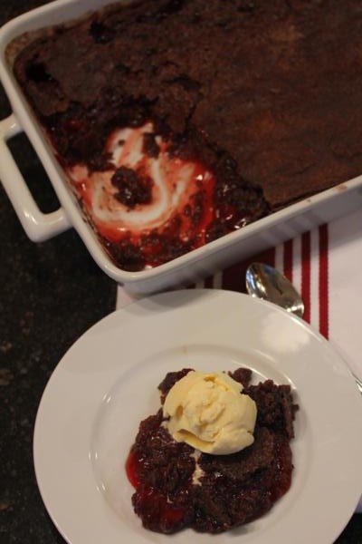 Chocolate Dump Cake without Cake Mix