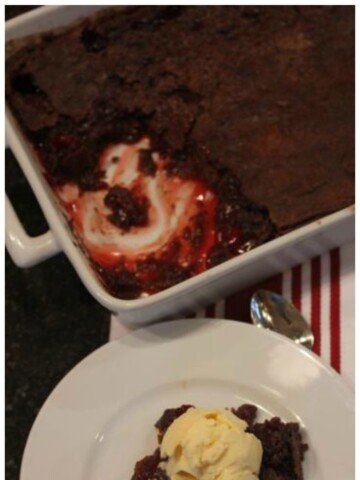 Gluten Free Chocolate Cherry Dump Cake without Cake Mix