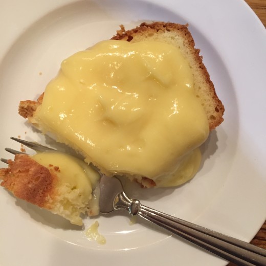 Pound Cake and Lemon Pudding