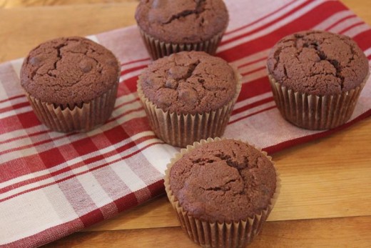gluten free double chocolate muffins