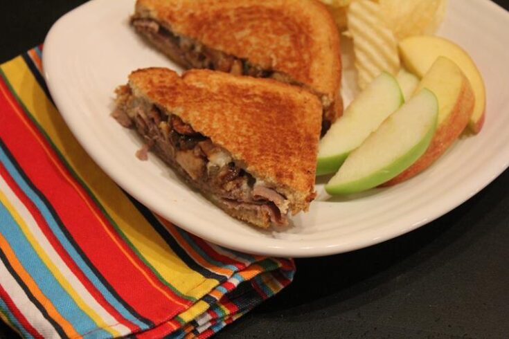 Roast Beef and Mushroom Grilled Cheese Sandwich