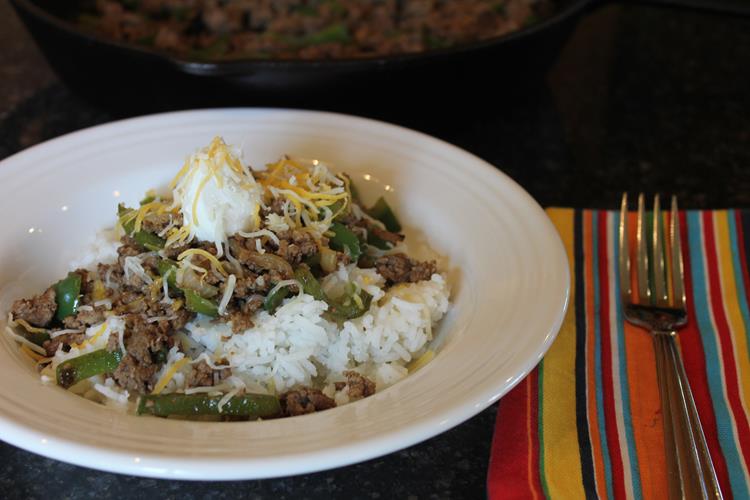 Ground Beef Fajita Bowls 