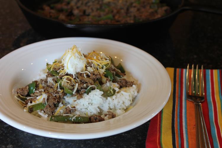 Ground Beef Fajita Bowls