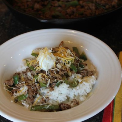 Ground Beef Fajita Bowls