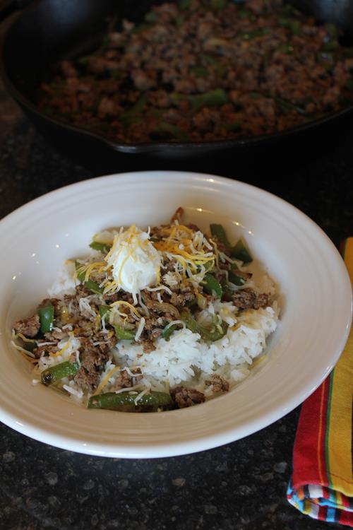 Ground Beef Fajita Bowls