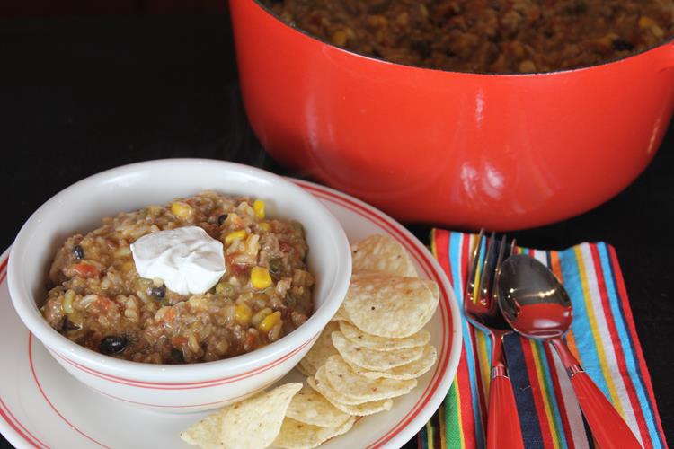 One Pot Taco Dinner with Rice