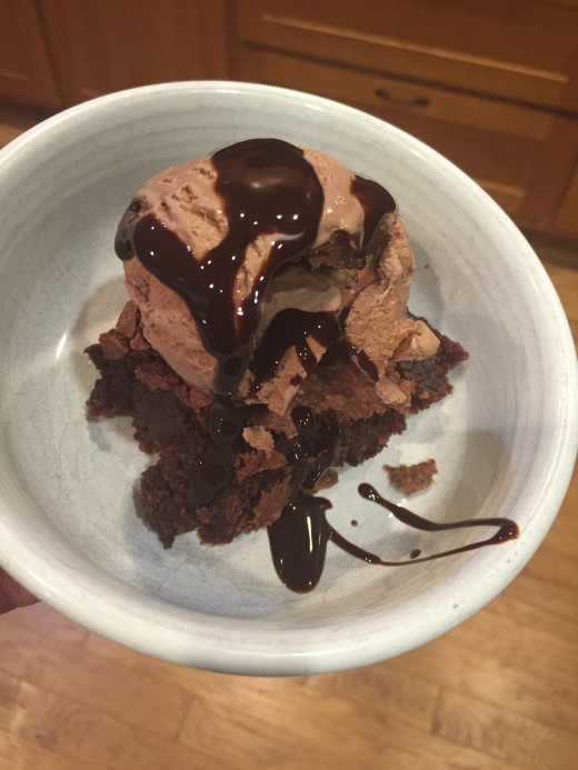 Brownie and Ice Cream