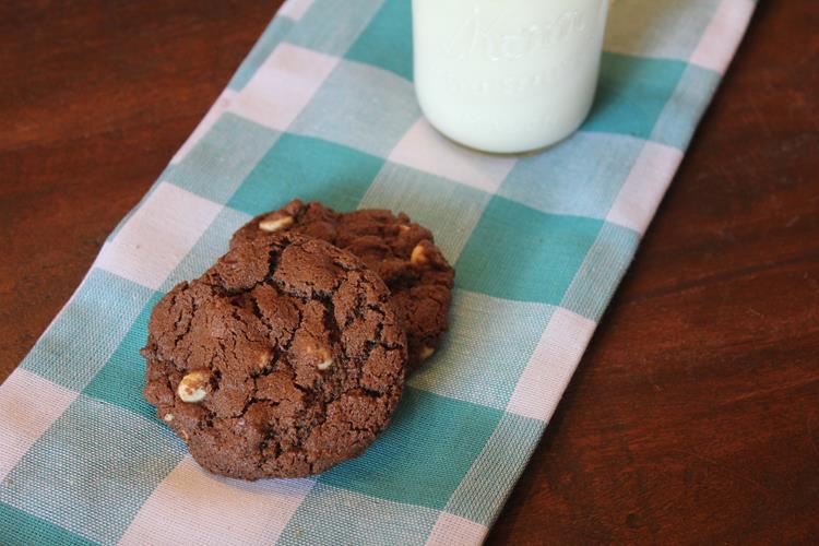 gluten free double chocolate white chocolate cookie