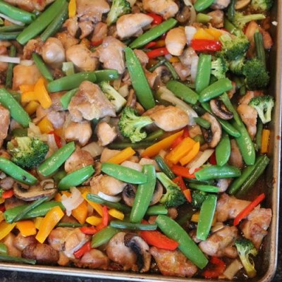 Sheet Pan Chicken Stir Fry