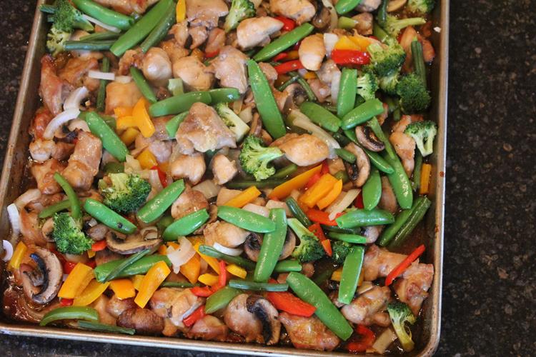 Sheet Pan Chicken Stir Fry