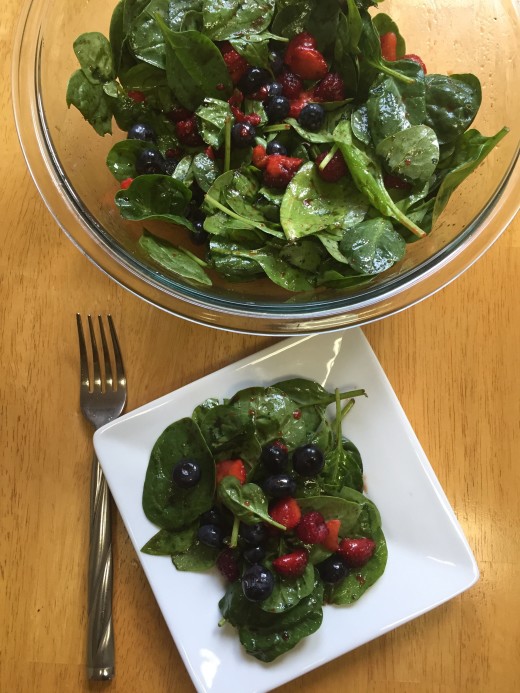 Triple Berry Spinach Salad