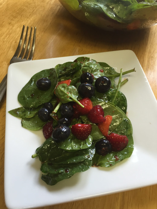 Triple Berry Spinach Salad