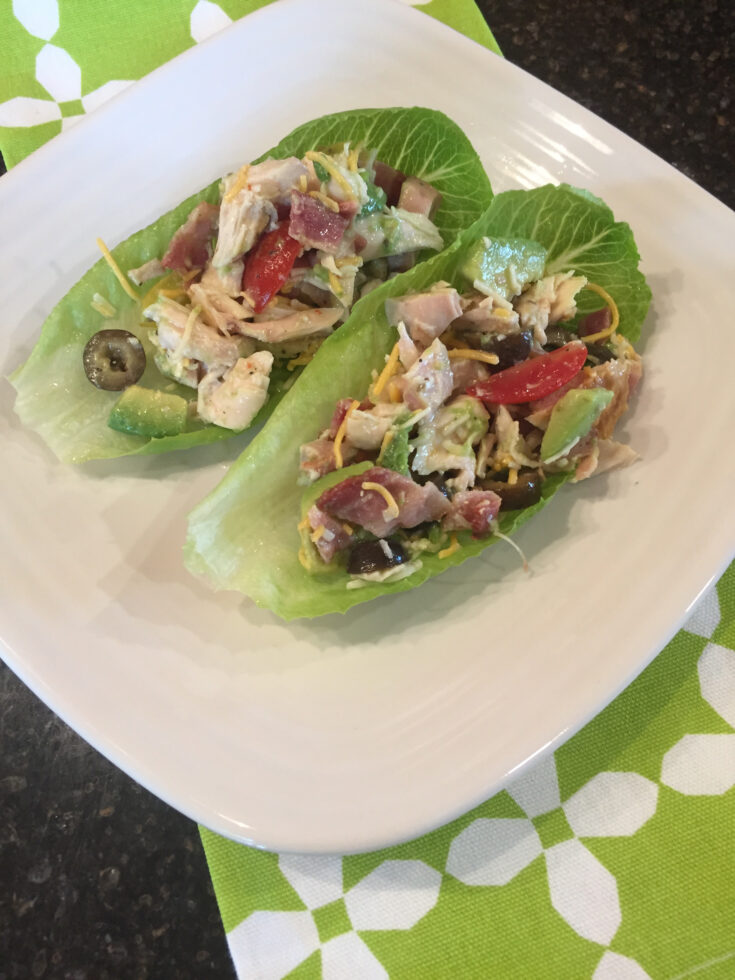 Chicken Bacon Avocado Lettuce Wrap