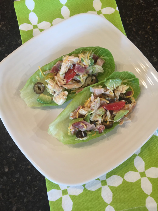 Chicken Bacon Avocado Lettuce Wrap