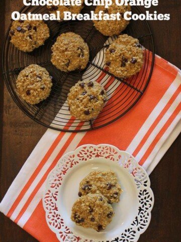 Chocolate Chip Orange Oatmeal Breakfast Cookies