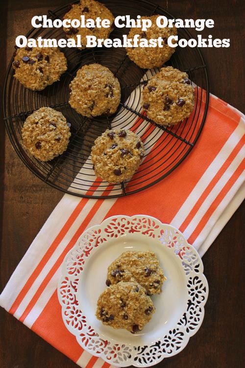 Chocolate Chip Orange Oatmeal Breakfast Cookies