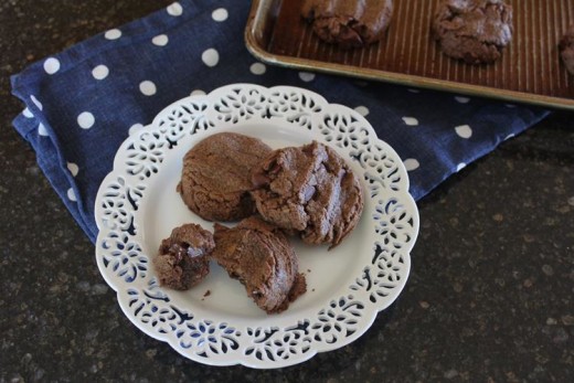 Double Chocolate Flourless Peanut Butter Cookies-