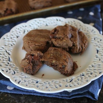 Double Chocolate Flourless Peanut Butter Cookies