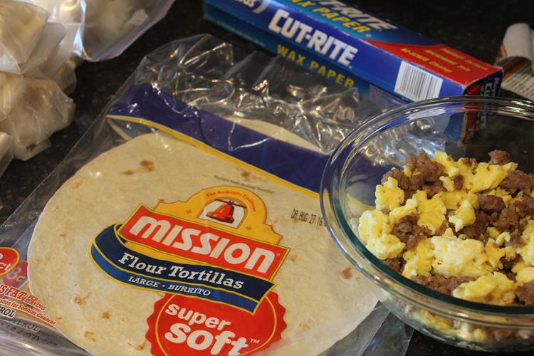 Homemade Frozen Breakfast Burritos