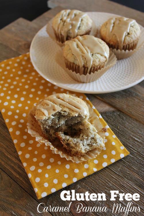 Gluten Free Caramel Banana Muffins