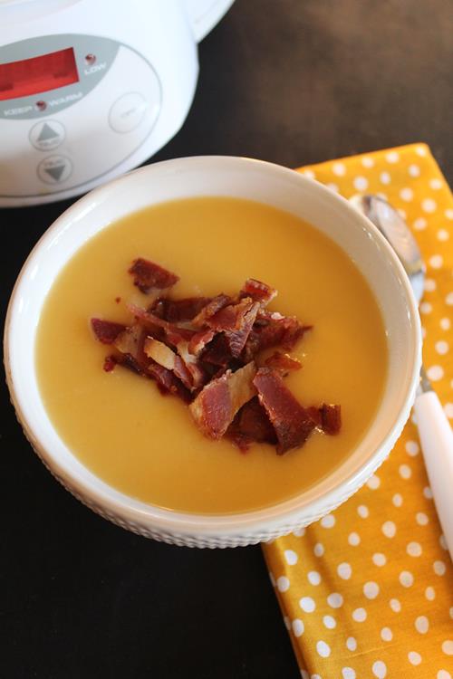 Slow Cooker Butternut Squash and Bacon Soup