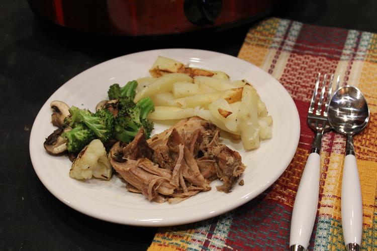 Three Ingredient Crock Pot Pork Roast