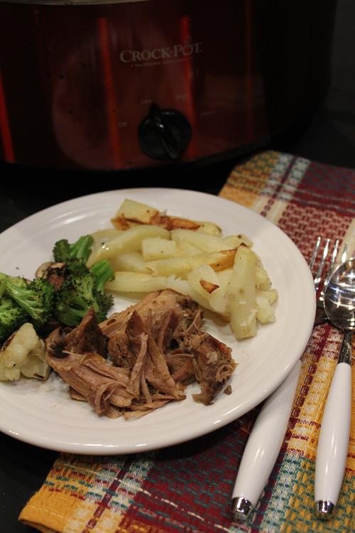 Three Ingredient Crock Pot Pork Roast